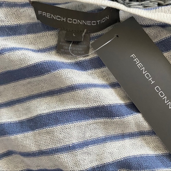 NWT French Connection striped cardigan size L - Picture 4 of 9